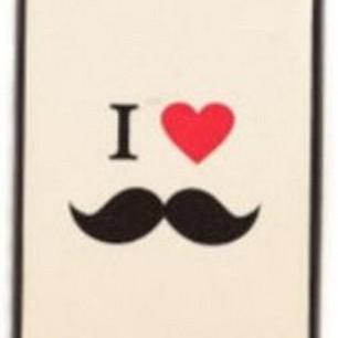 I Love Beard Mustache Case Cover for Iphone 4 4s 